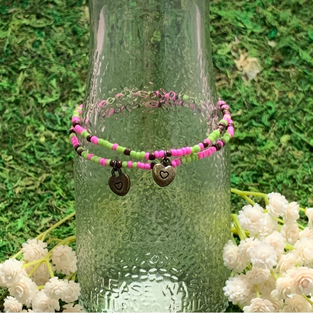 Amanda's Locket Seed Bead Bracelet